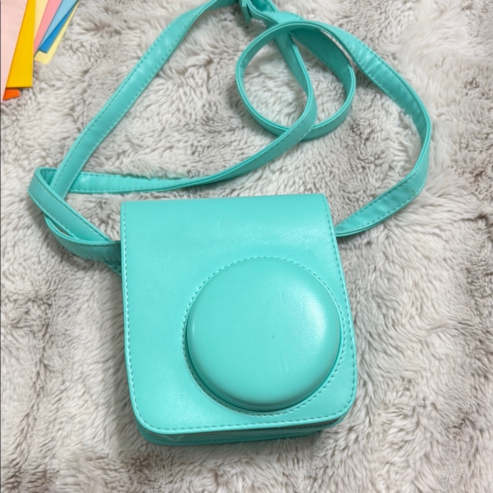 Turquoise polaroid camera case